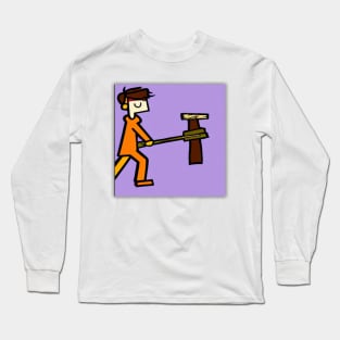 Silly Brothers With Ax Sticks Long Sleeve T-Shirt